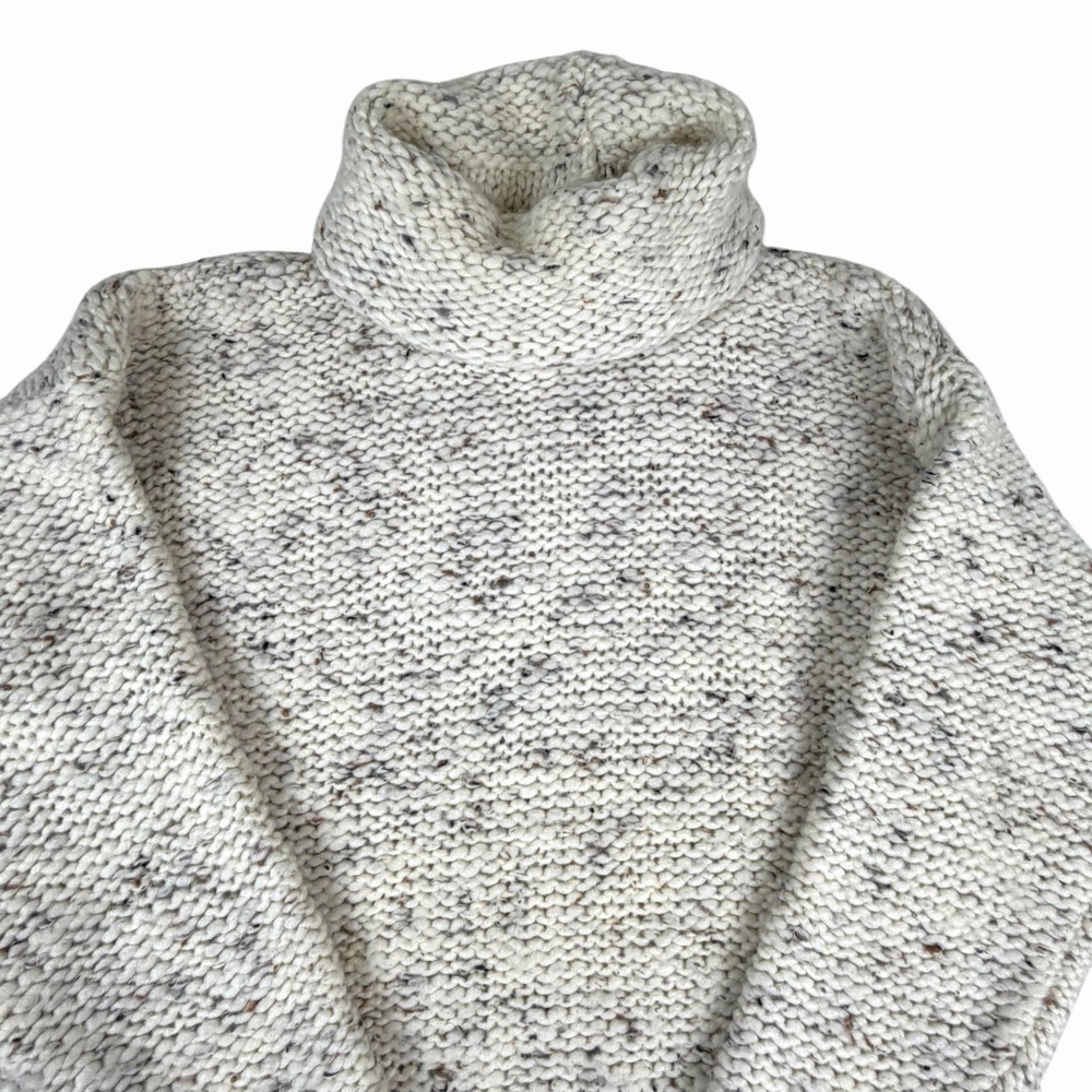 Gleneden England Wool‎ Blend Cable Knit Rolled Turtleneck Sweater Size Medium